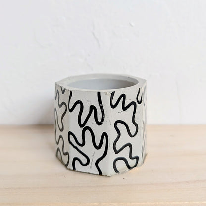 Squiggle Painted Planter Small