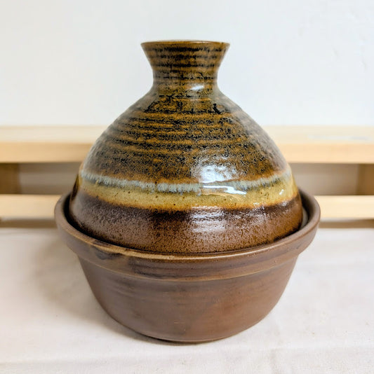 Stoneware Baker Bowl with Serving Bowl Lid, Reactive Glaze
