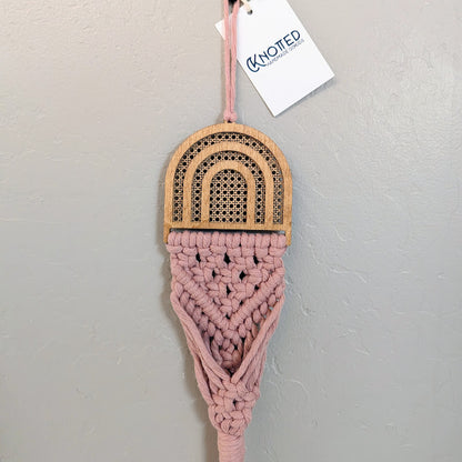 Rattan Air Plant Hangers Blush