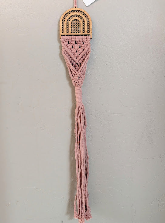 Rattan Air Plant Hangers Blush
