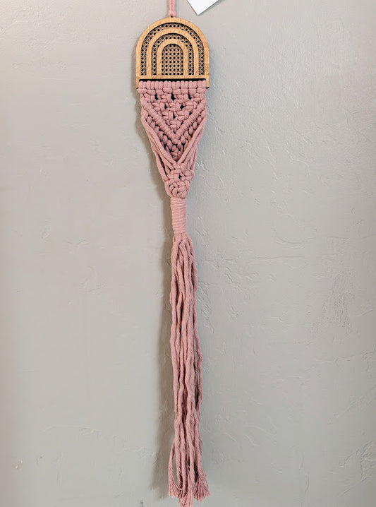 Rattan Air Plant Hangers Blush