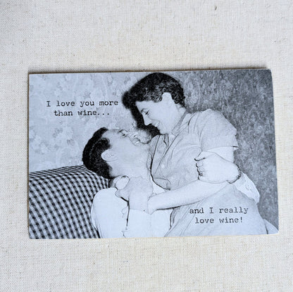 Wooden Postcard - "More Than Wine"