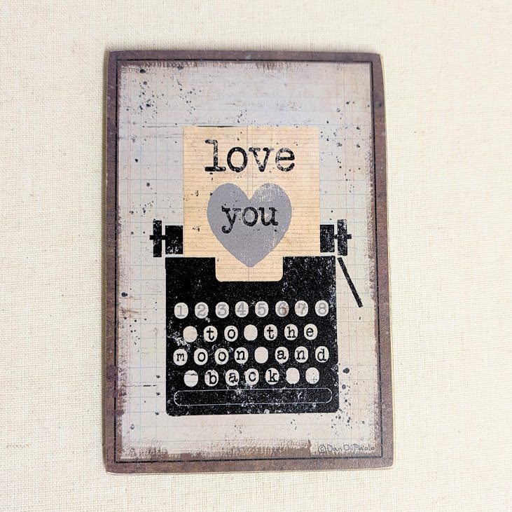 Wooden Postcard - "Love You"