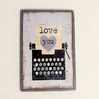 Wooden Postcard - "Love You"