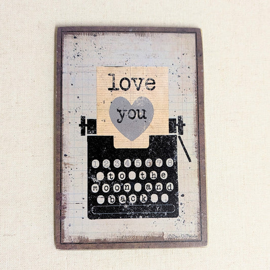 Wooden Postcard - "Love You"