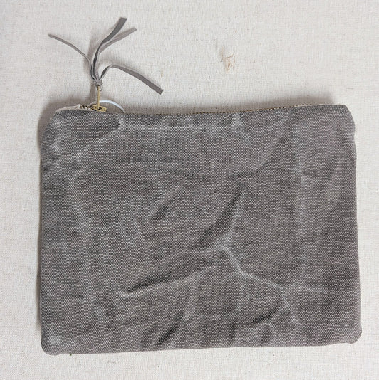 Stonewashed Zipper Pouch