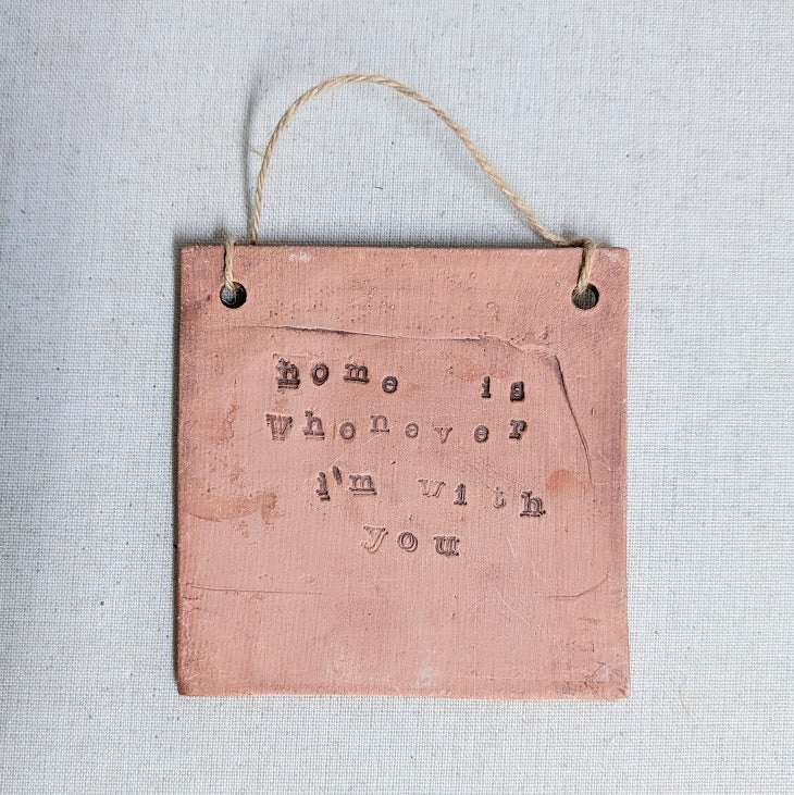 Pottery Text Tile 4x4"