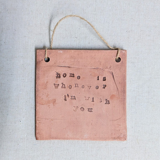 Pottery Text Tile 4x4"