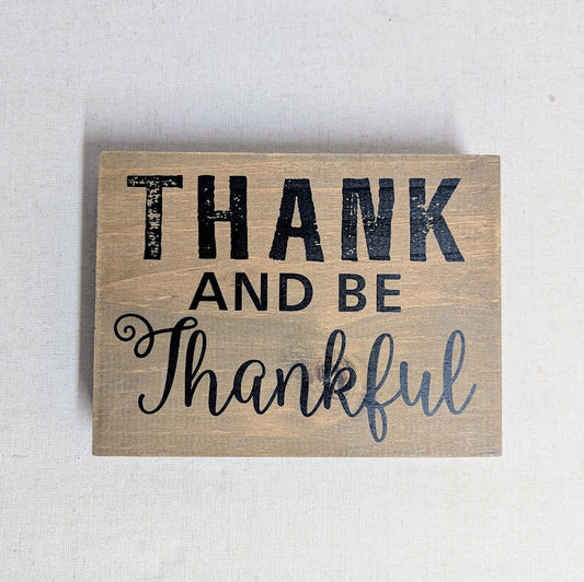 Thanksgiving Block Sign