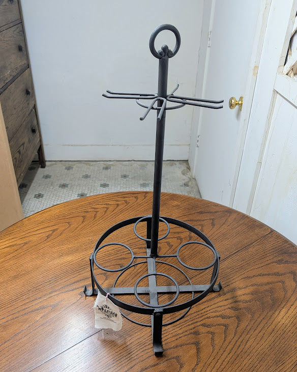 Black Wine Rack w/ Glass Holder