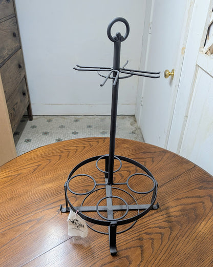 Black Wine Rack w/ Glass Holder