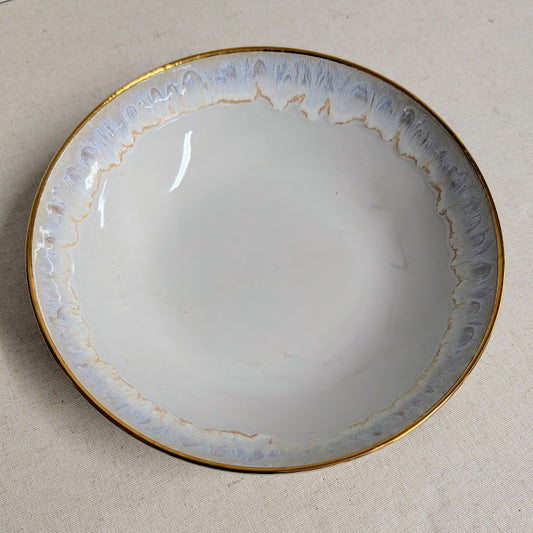 Soup/Pasta Bowl White & Gold