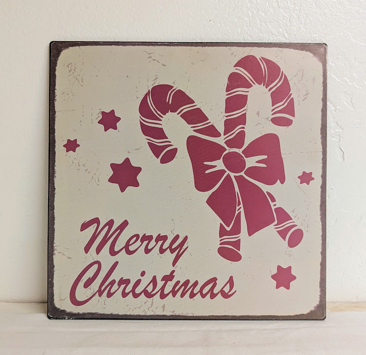 Metal Vintage Christmas Sign - 2 styles