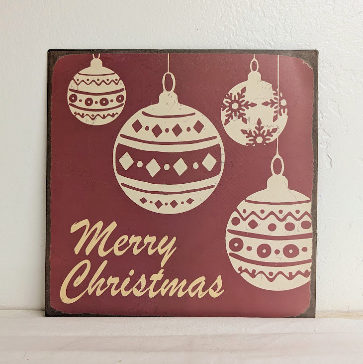 Metal Vintage Christmas Sign - 2 styles