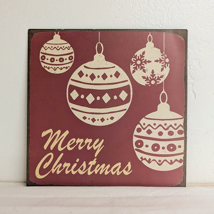 Metal Vintage Christmas Sign - 2 styles