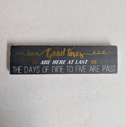Wood Retirement Block Sign