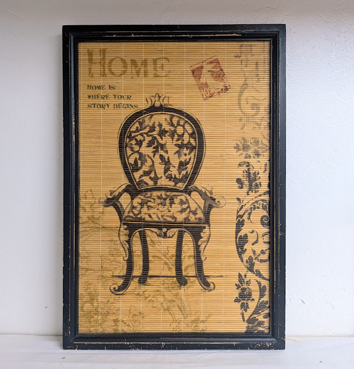 Wood Stick Wall Decor Framed - 2 Styles