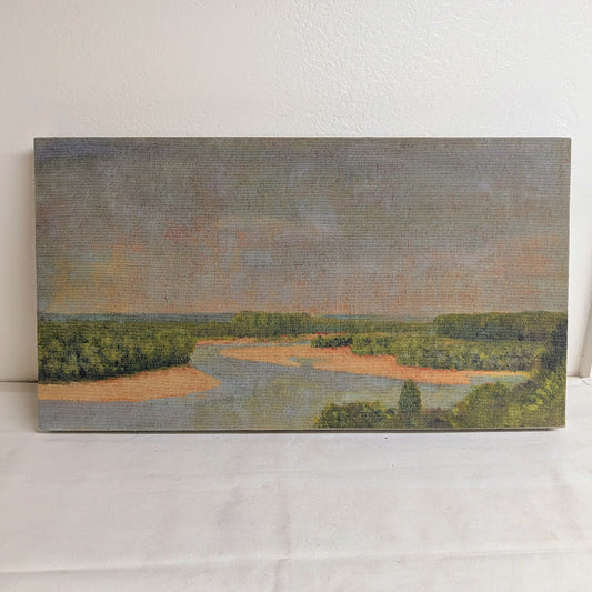 Canvas wall decor -vintage river reproduction