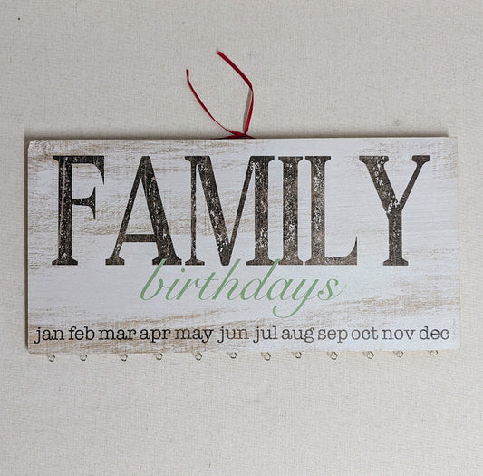 Family Birthday Plaque