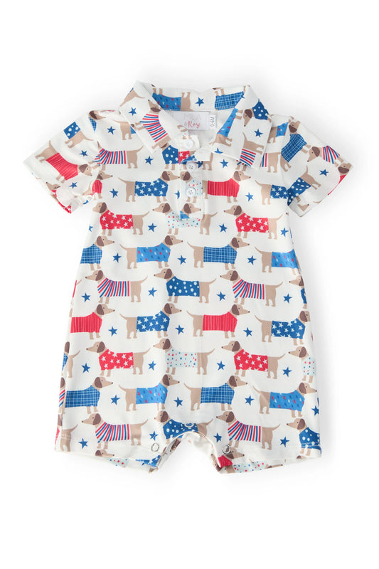 Patriotic Pups Polo Shorty
