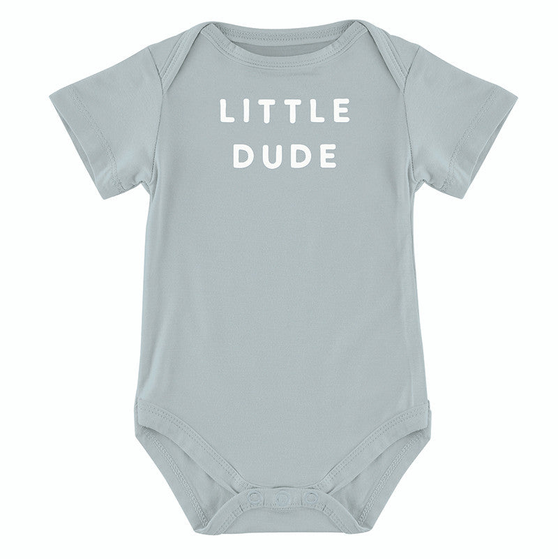 Little Dude Short Sleeve Snapshirt