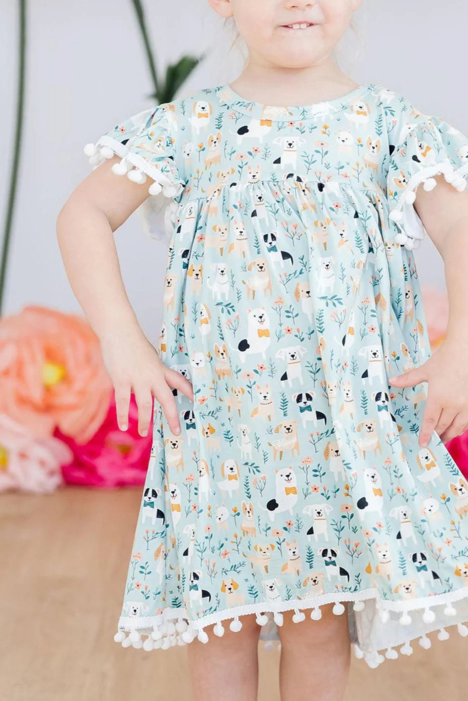 Furry Friends Pom Dress