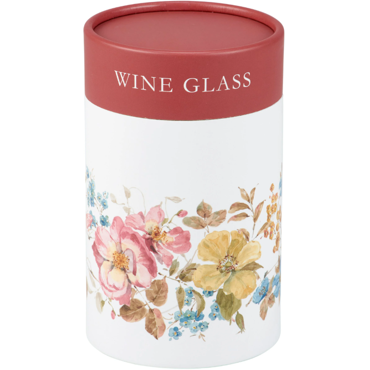 Florals Wine Glass