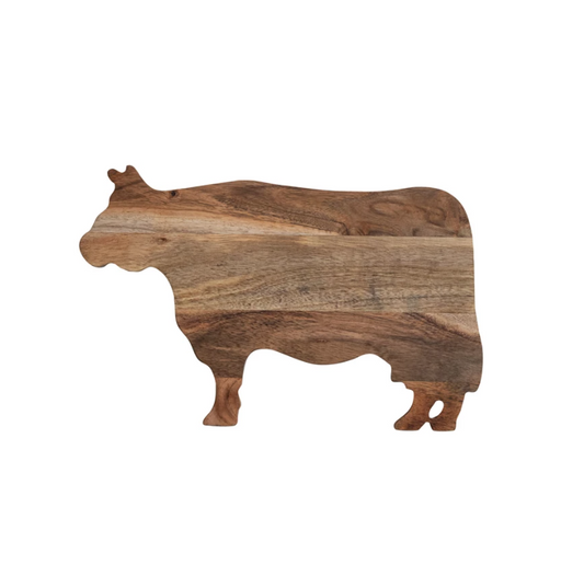Acacia Wood Cow Shaped Cutting Board