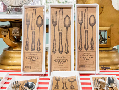 Porcelain Flatware Tray