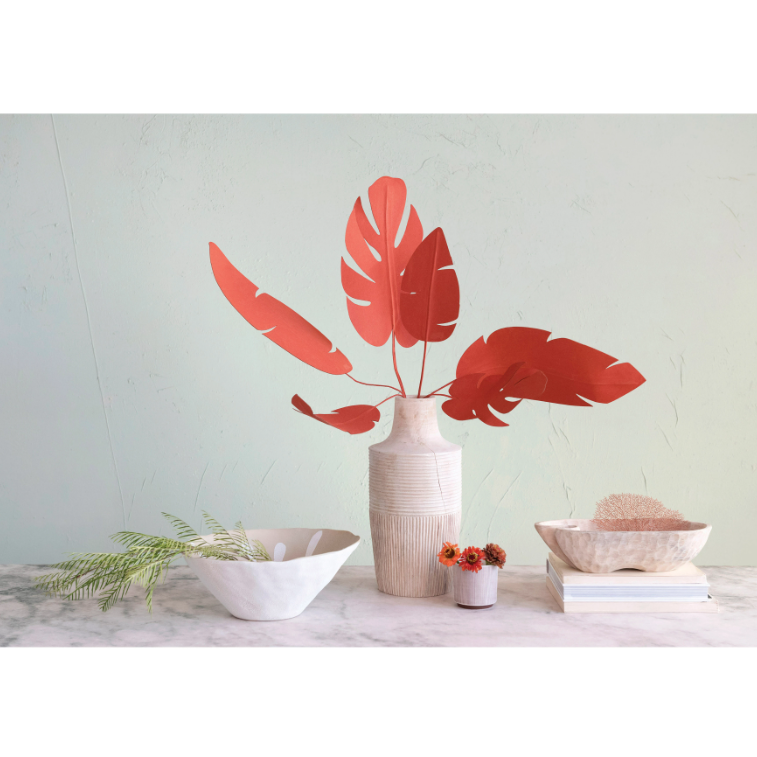 Paper and Wire Leaf Pick - Red