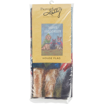 Halloween Family House Flag