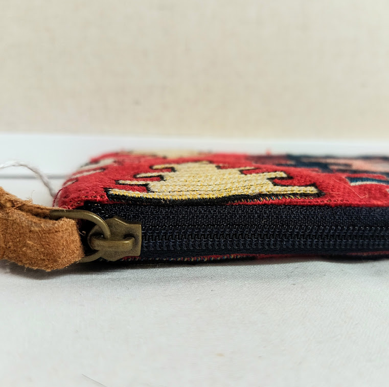 Multi-Color Beaded Aztec Print Wristlet