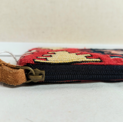Multi-Color Beaded Aztec Print Wristlet