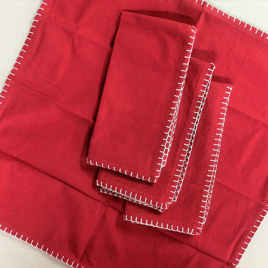 Red & White Napkin 4 pc