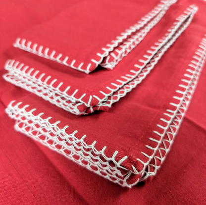 Red & White Napkin 4 pc