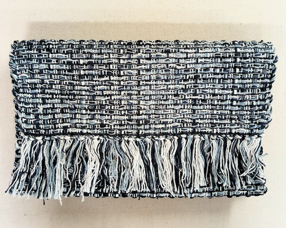 Blue & Gray Woven Table Runner