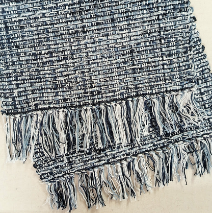 Blue & Gray Woven Table Runner