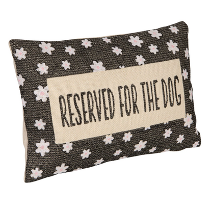 Cotton & Jute Embroidered Pillow w/ Flower Pattern
