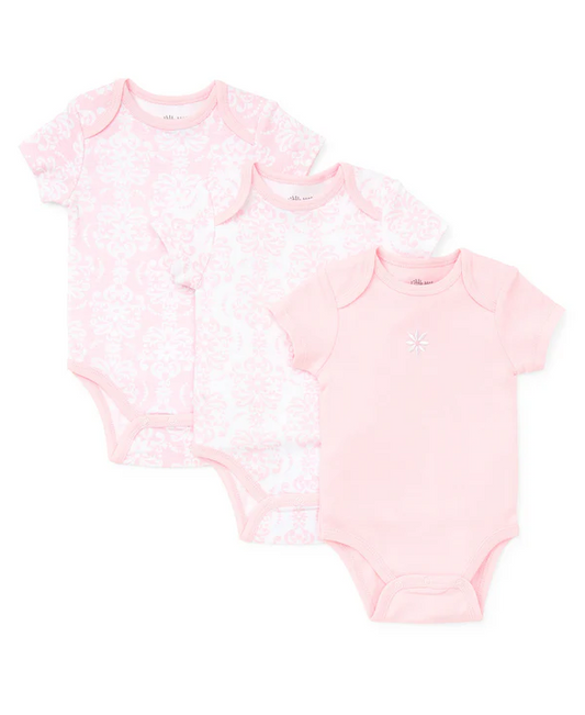 Damask Scroll Bodysuits - 3pk