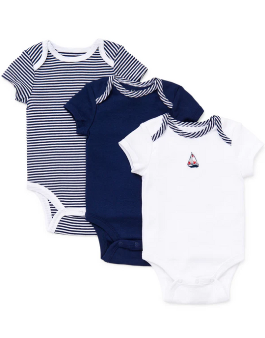 Sailboats Bodysuits - 3pk