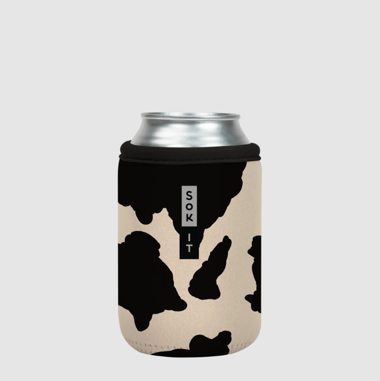 Cow Print CanSok 12oz