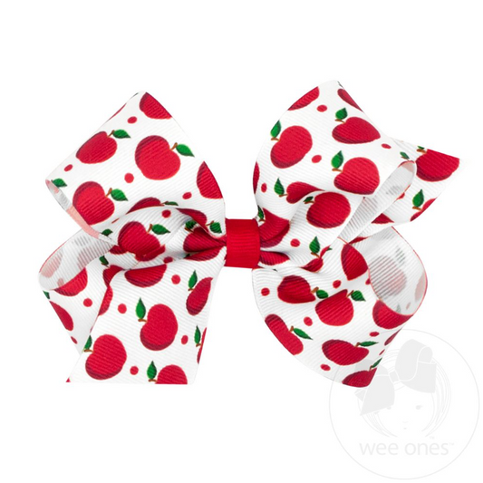 Apple Pattern Hair Bow Clip
