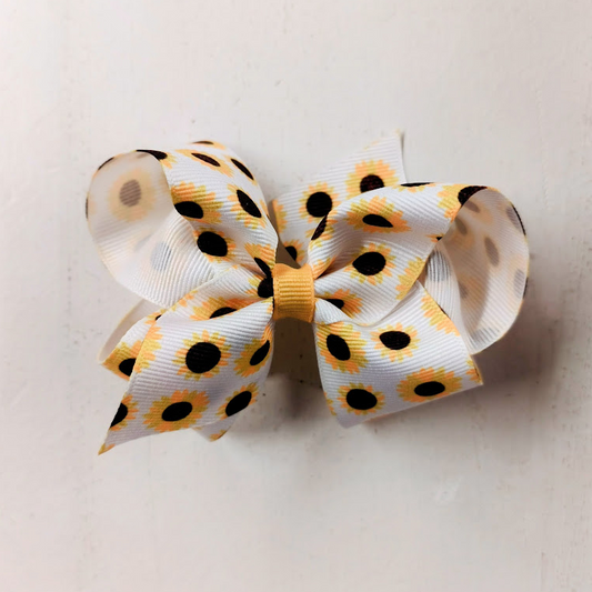 Sunflowers Hair Bow Clip