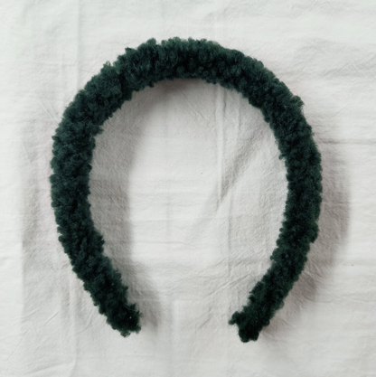 Forest Green Sherpa Covered Headband