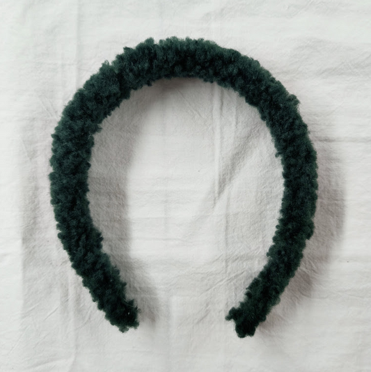 Forest Green Sherpa Covered Headband