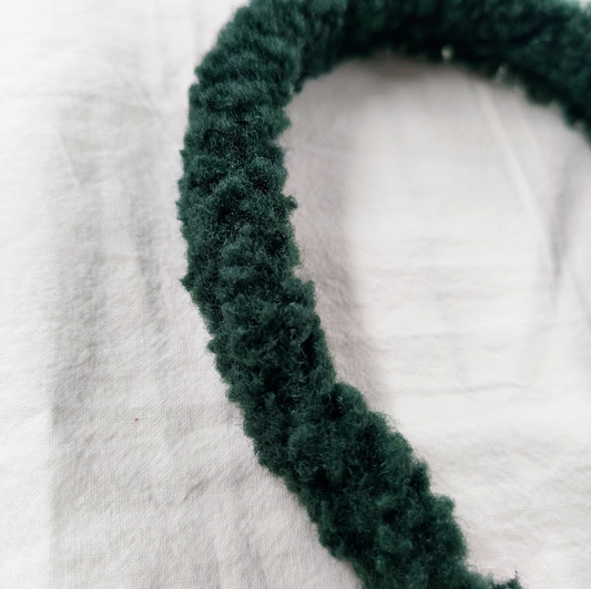 Forest Green Sherpa Covered Headband