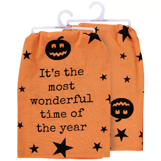 Most Wonderful Time Halloween Kitchen Towel