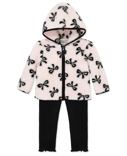 3pc Sherpa Bow Jacket set