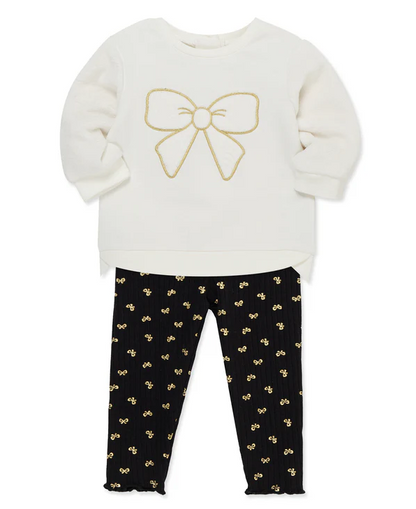2pc Bow Sweatshirt Set
