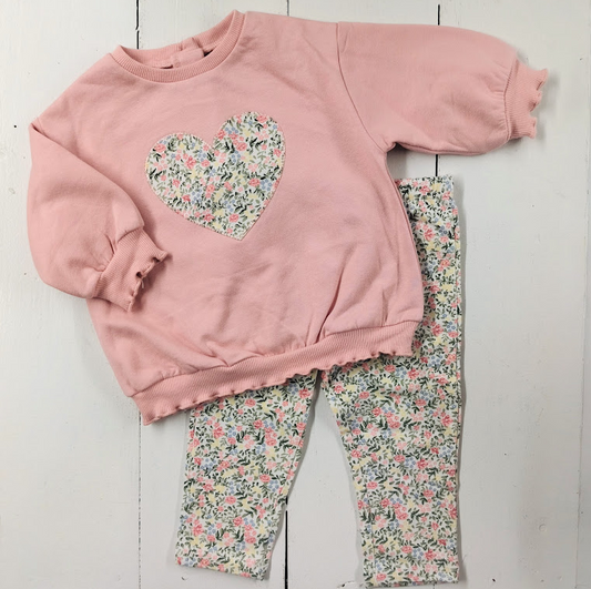 2pc Rose Sweatshirt Set